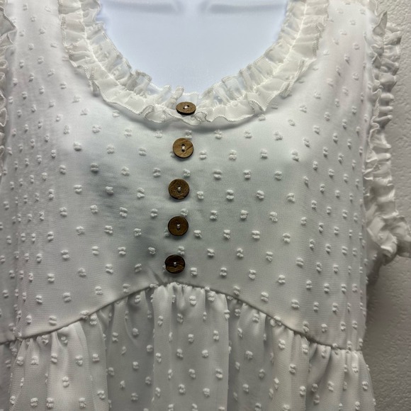 Annva U.S.A. Women’s Sz Lg White Sleeveless Lined Blouse NWOT, V496 - Picture 4 of 13